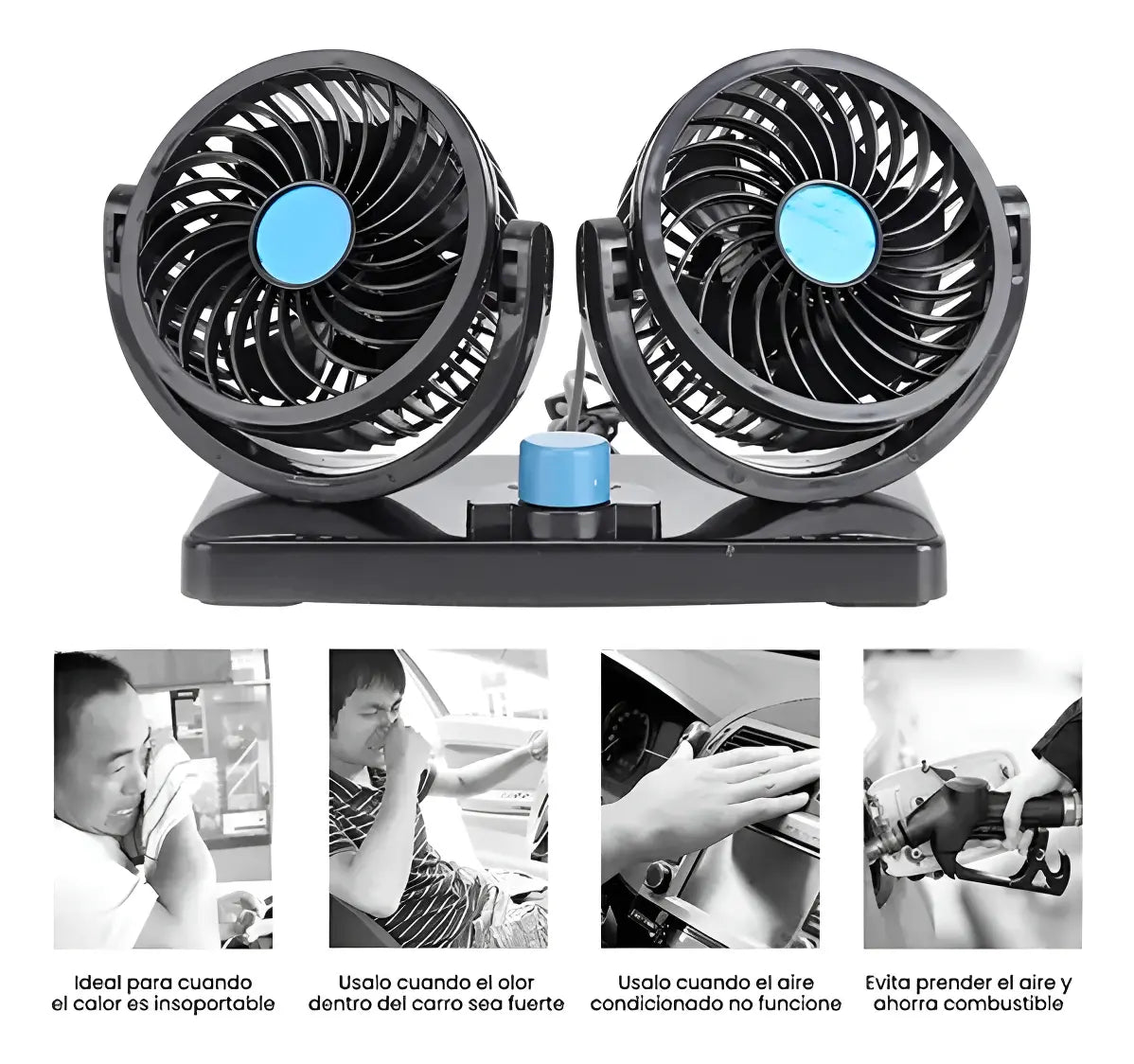 Ventilador Portátil Doble para Carro